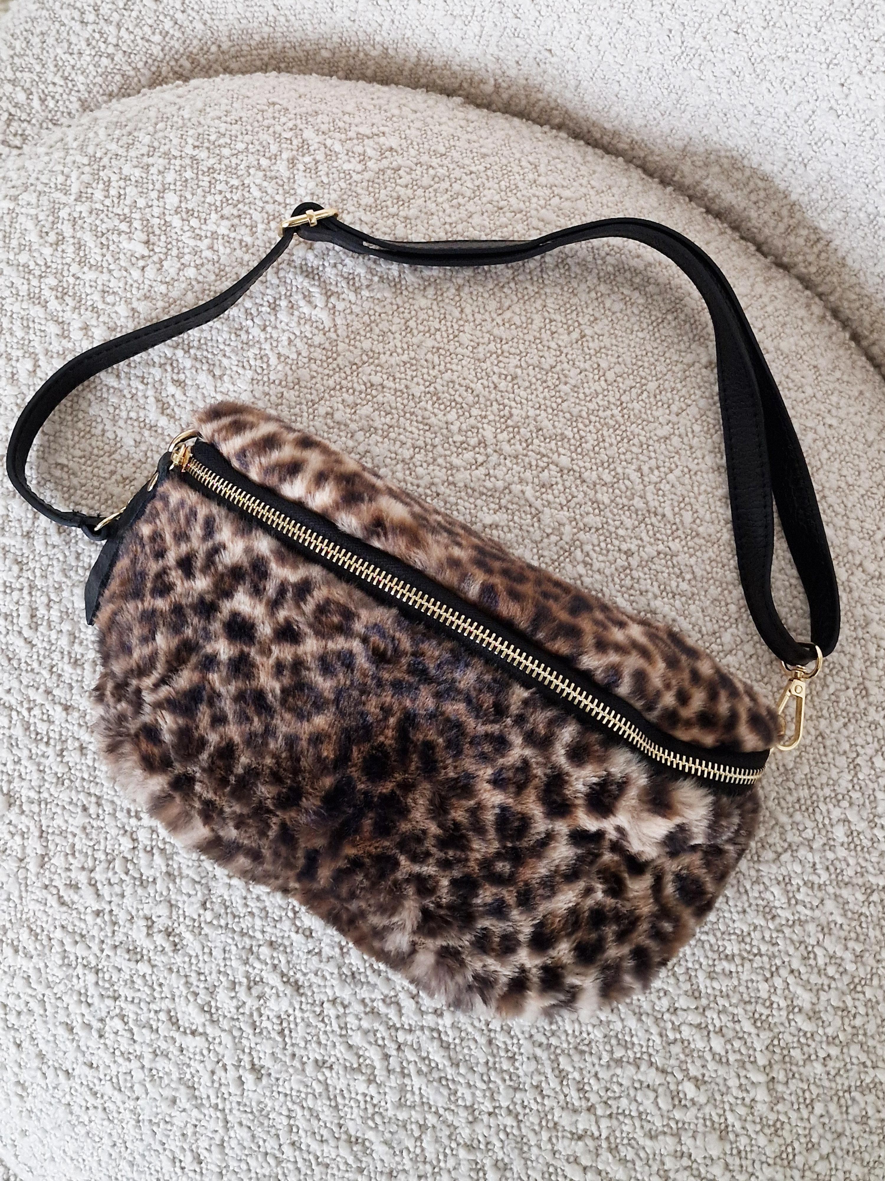 Kunstfell Bumbag - LEOPARD - Braun