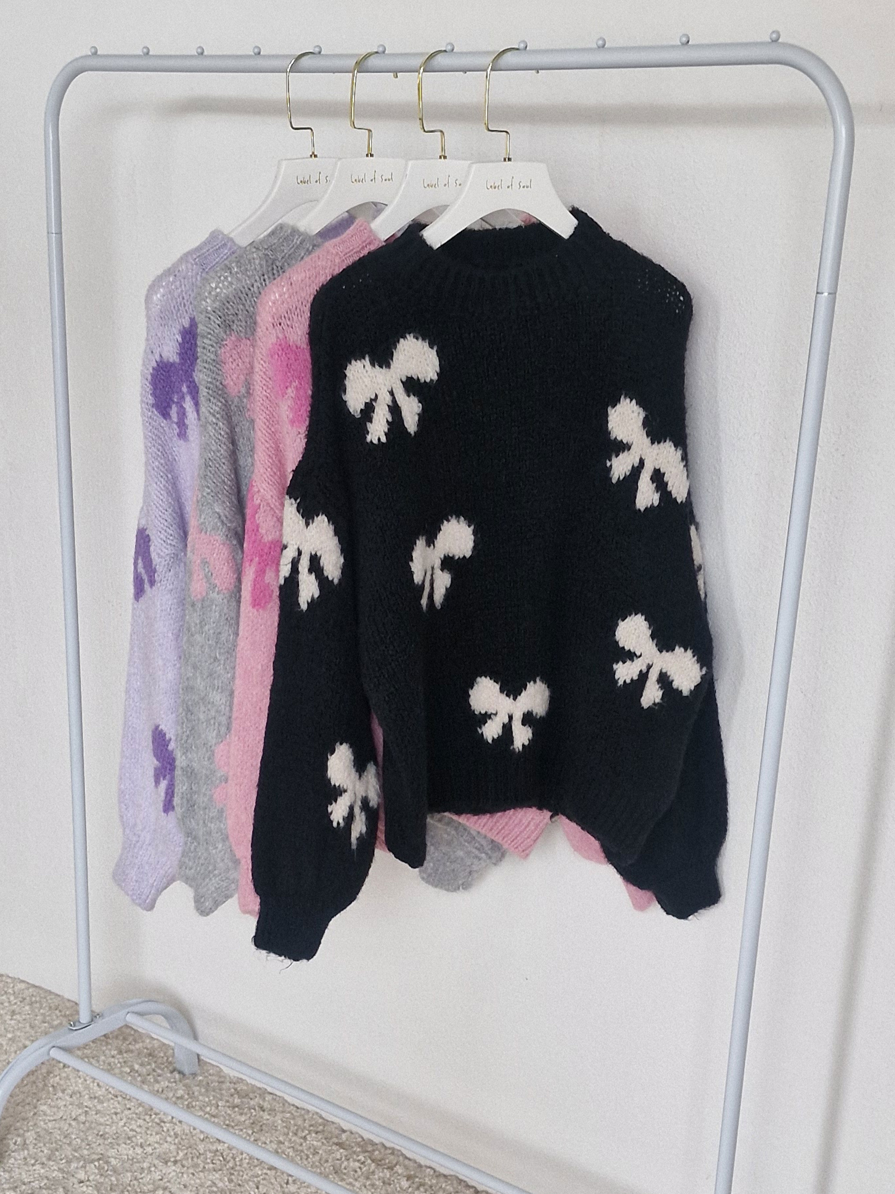 Strickpullover - FLAUSCHI - SWEET BOW - Schwarz