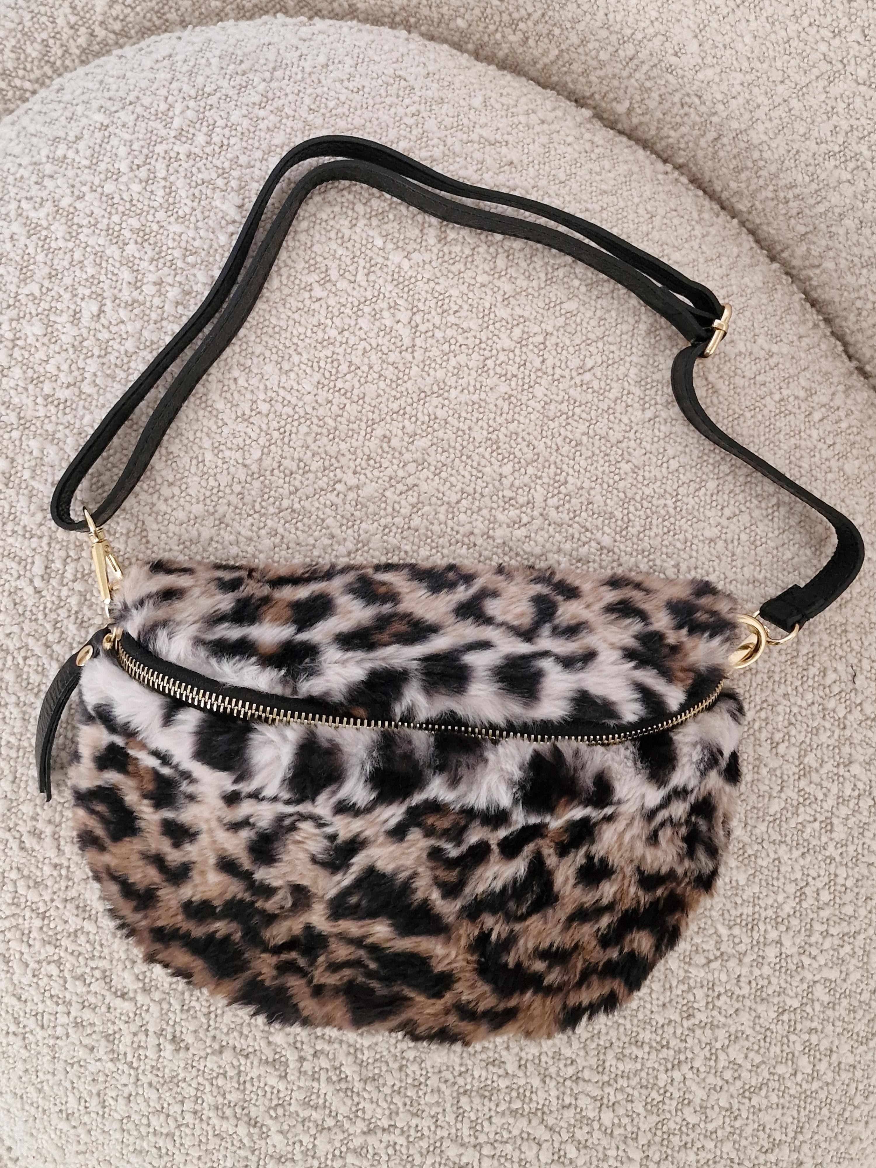 Kunstfell Bumbag - LEOPARD - Beige