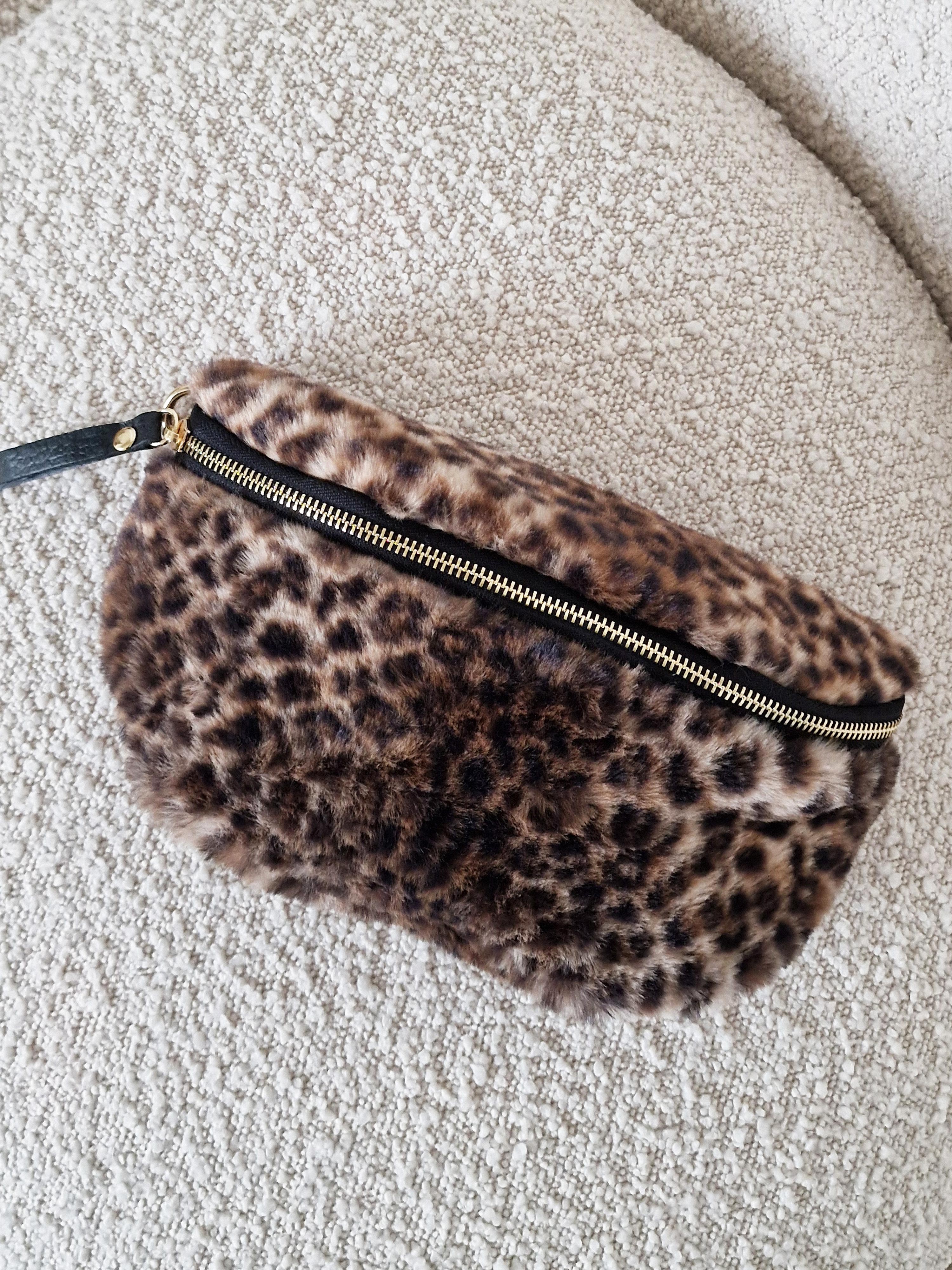 Kunstfell Bumbag - LEOPARD - Braun