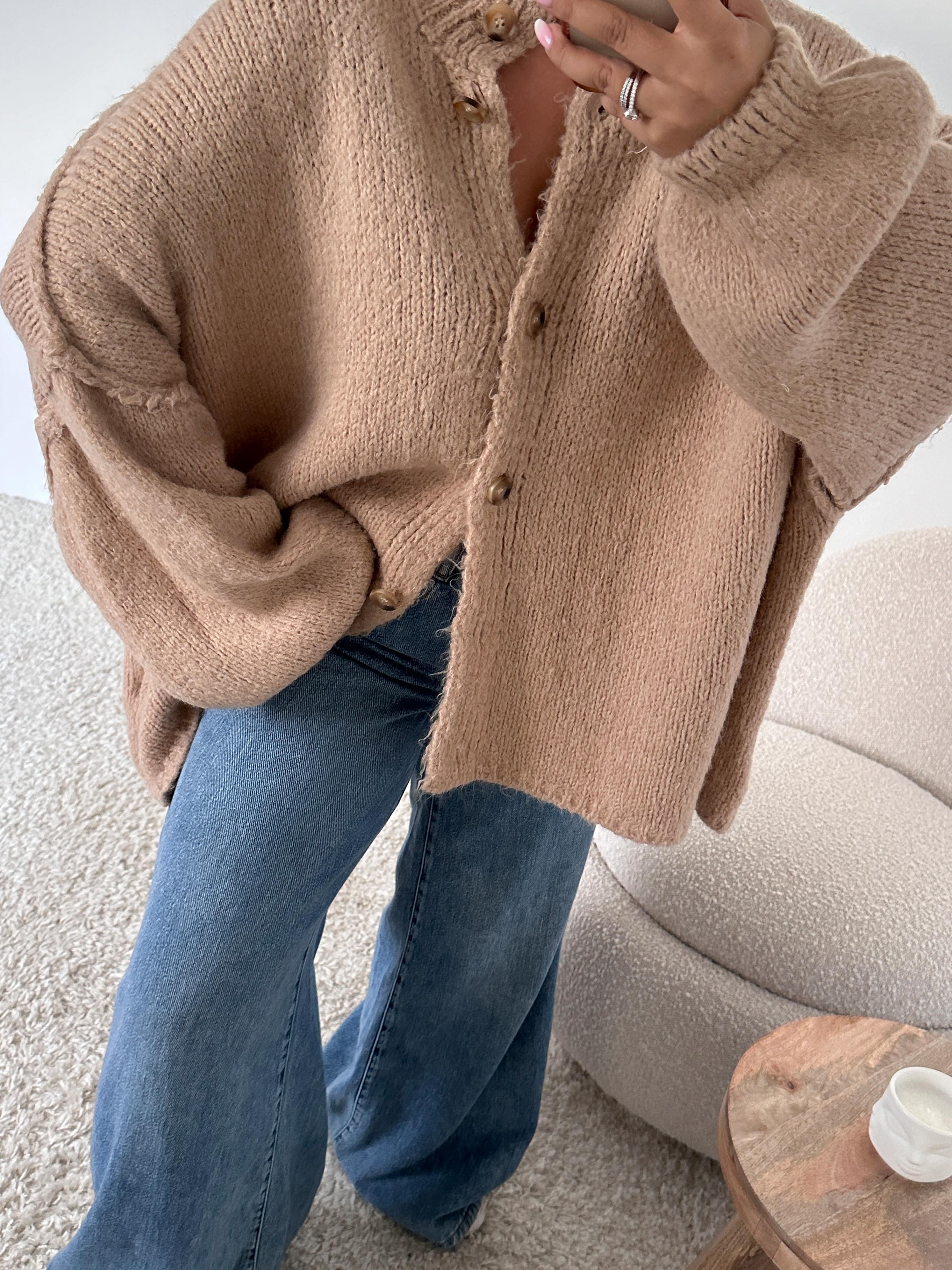 Oversize Cardigan - FLAUSCHI - Oatmeal