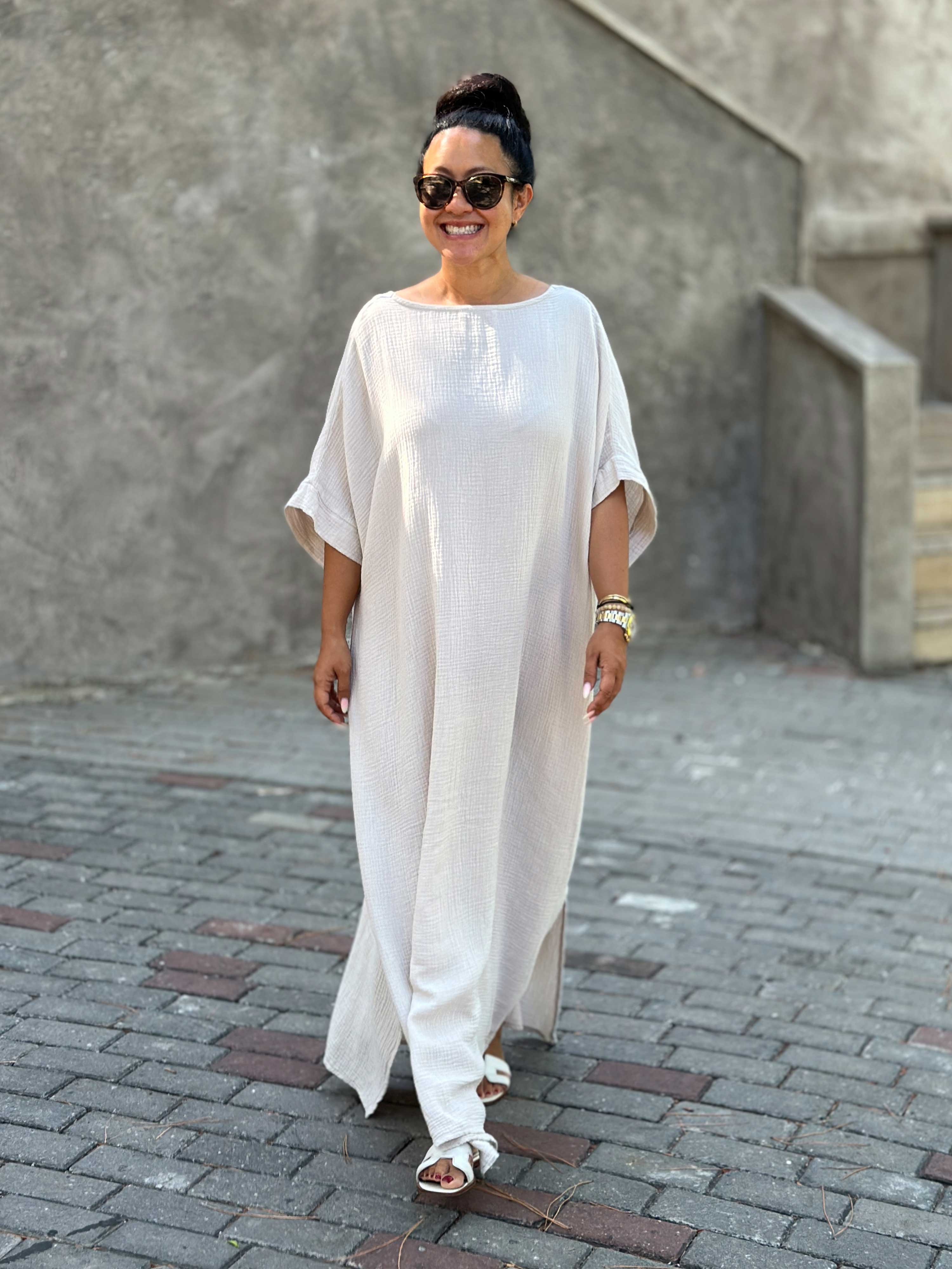 Musselin Kaftan DEIA - Beige