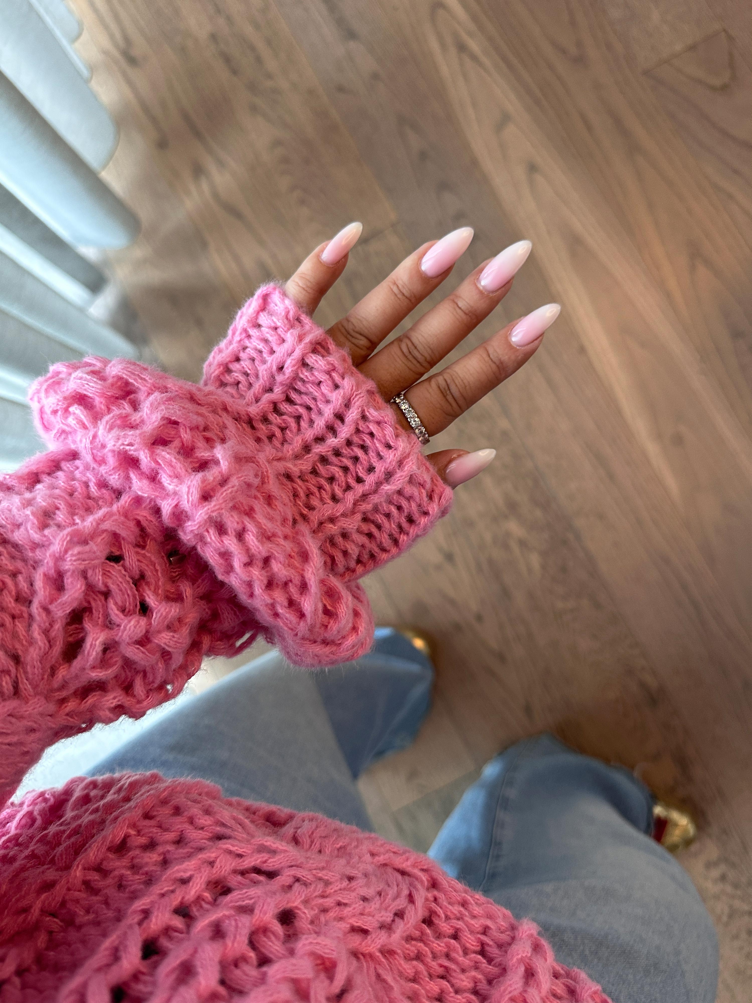 LIMITED Grobstrickpullover mit Zopfmuster - Rosa