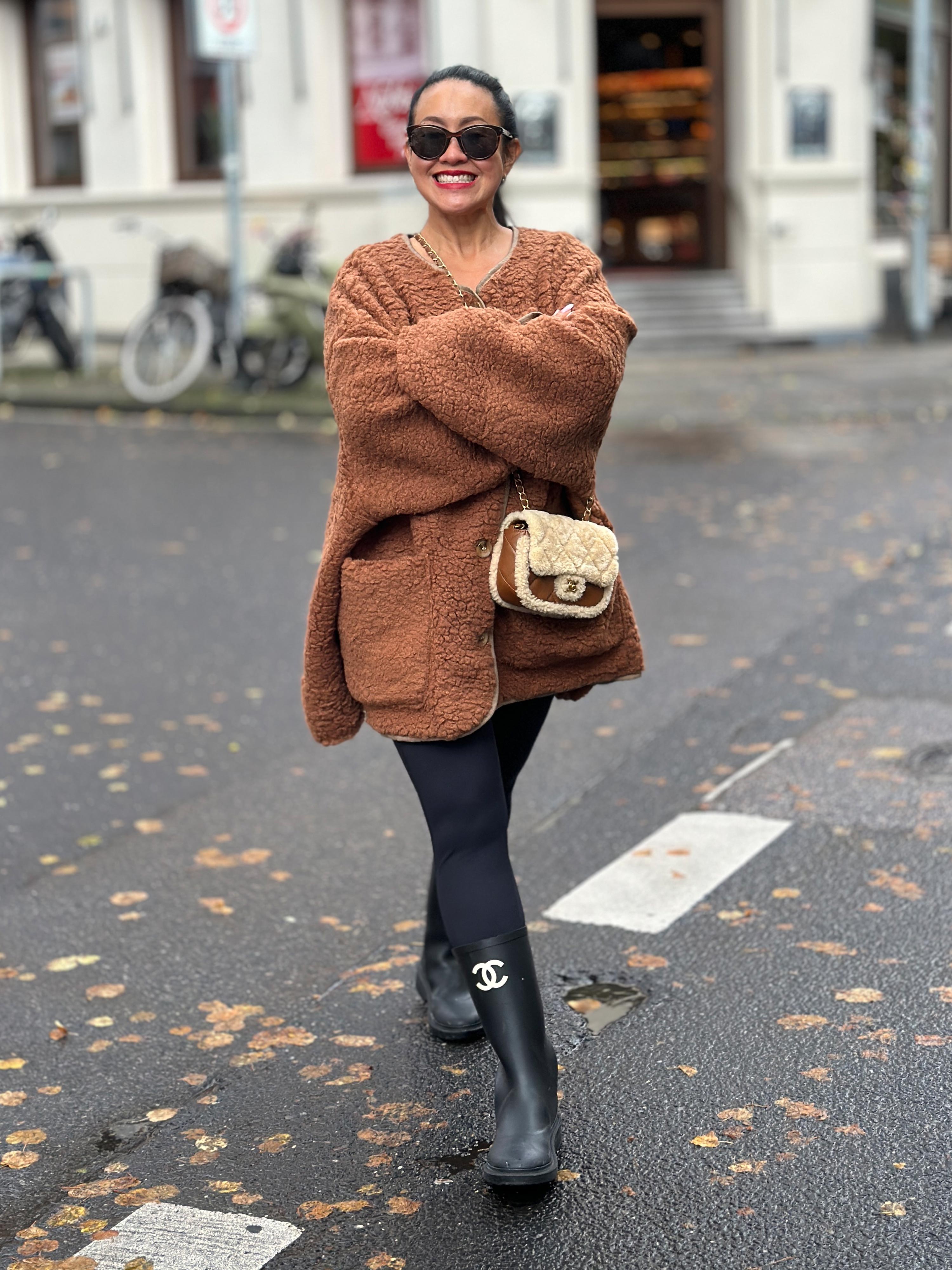 Teddylook Oversize Jacke - ICON - Cinnamon