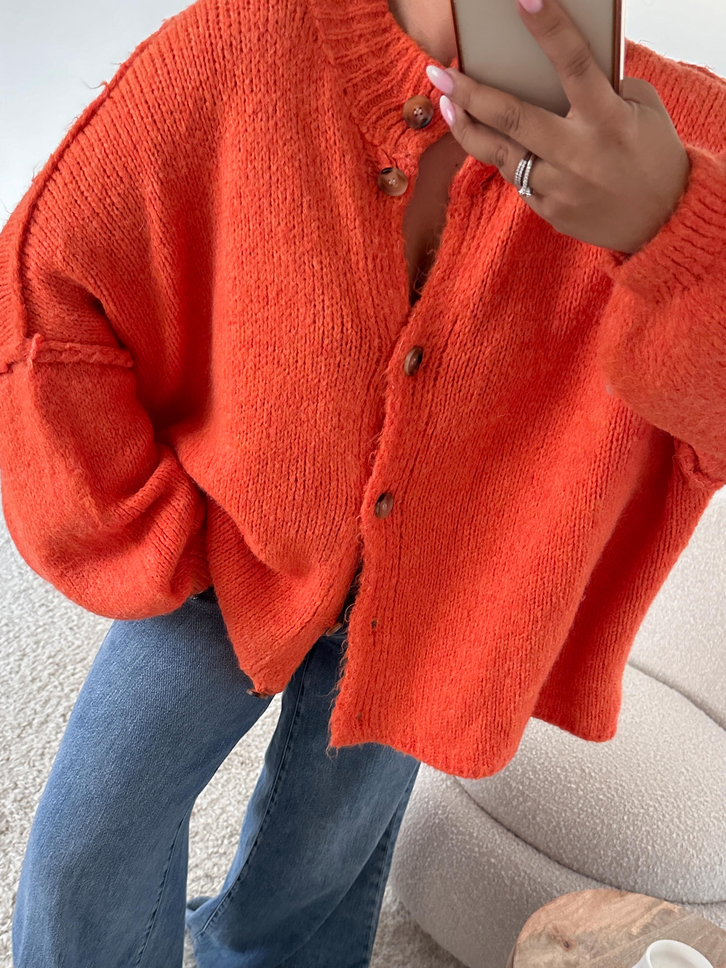 Oversize Cardigan - FLAUSCHI - Pumpkin