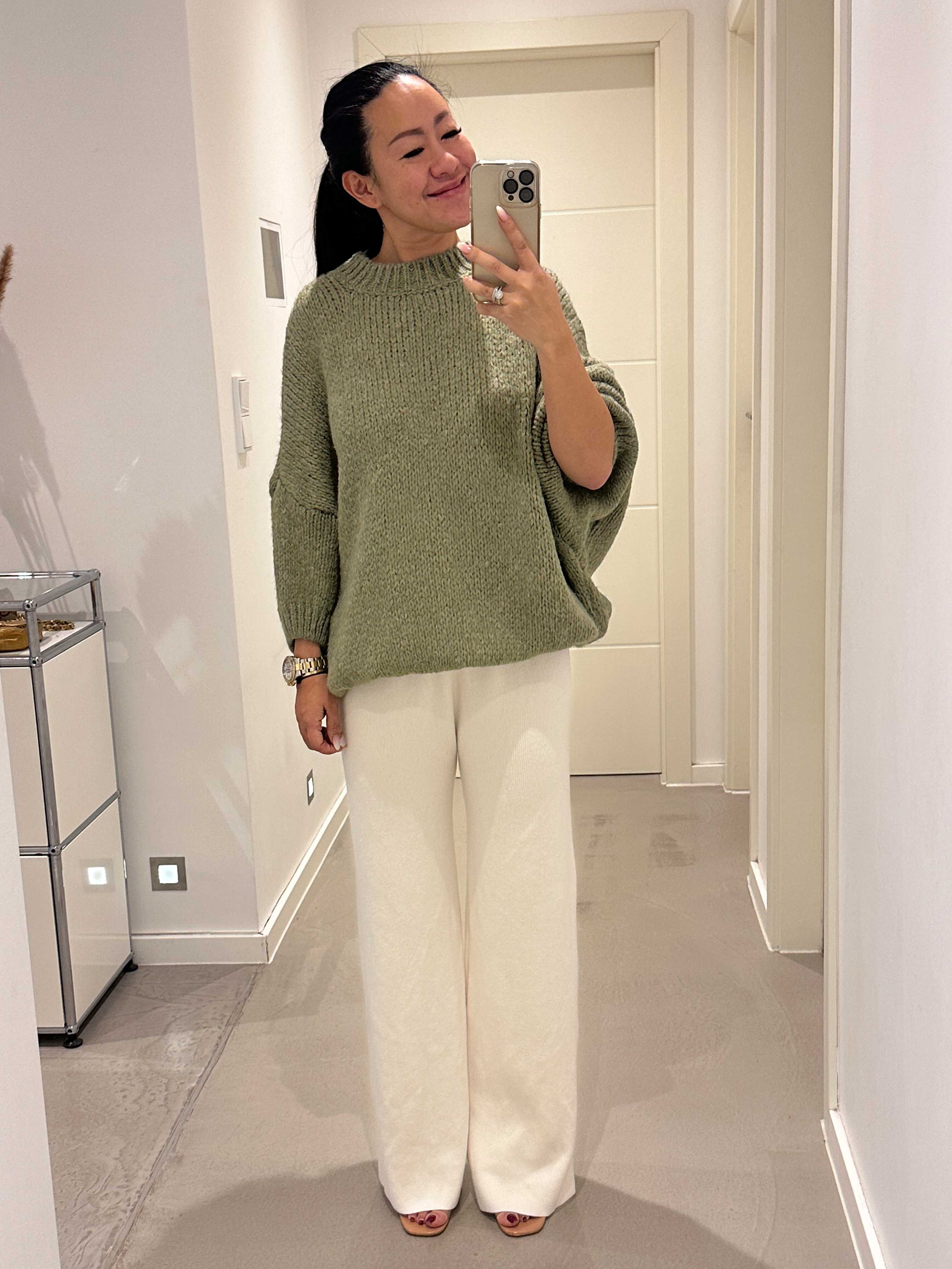 Oversize Strickpullover FLAUSCHI Midi - Matcha