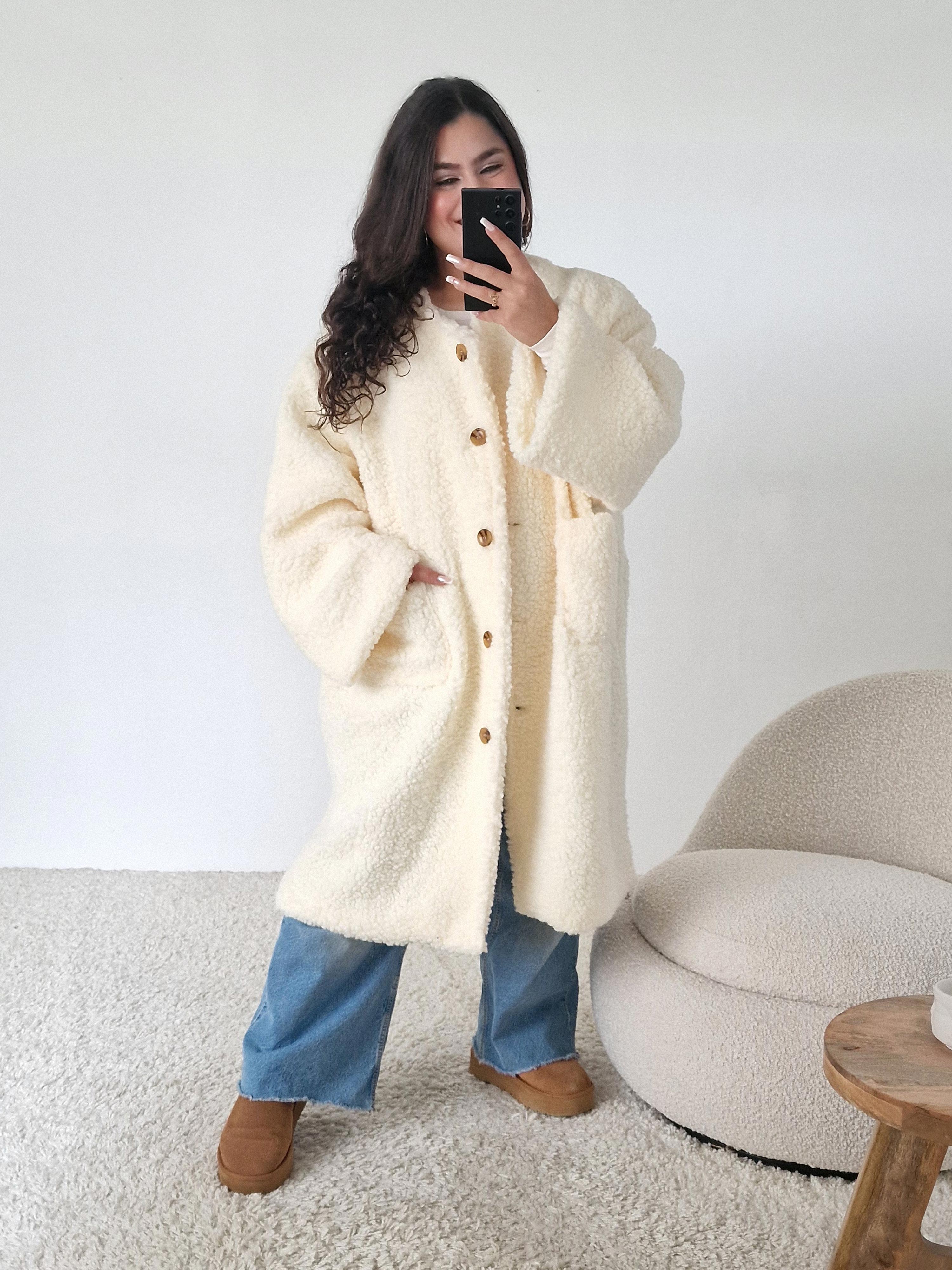 Teddylook Oversize Mantel - ICON - Creme