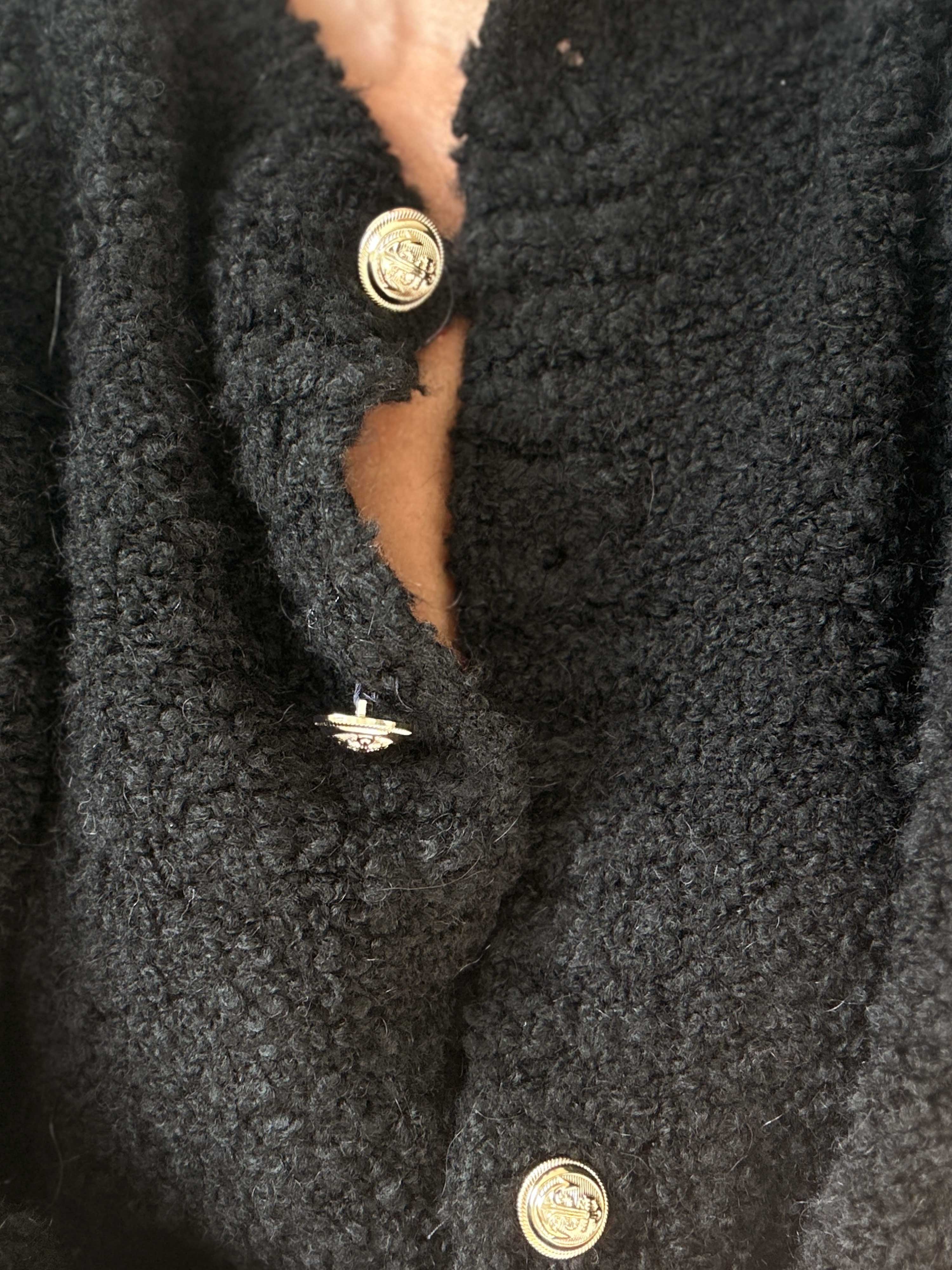 PREMIUM Bouclé Cardigan - Schwarz