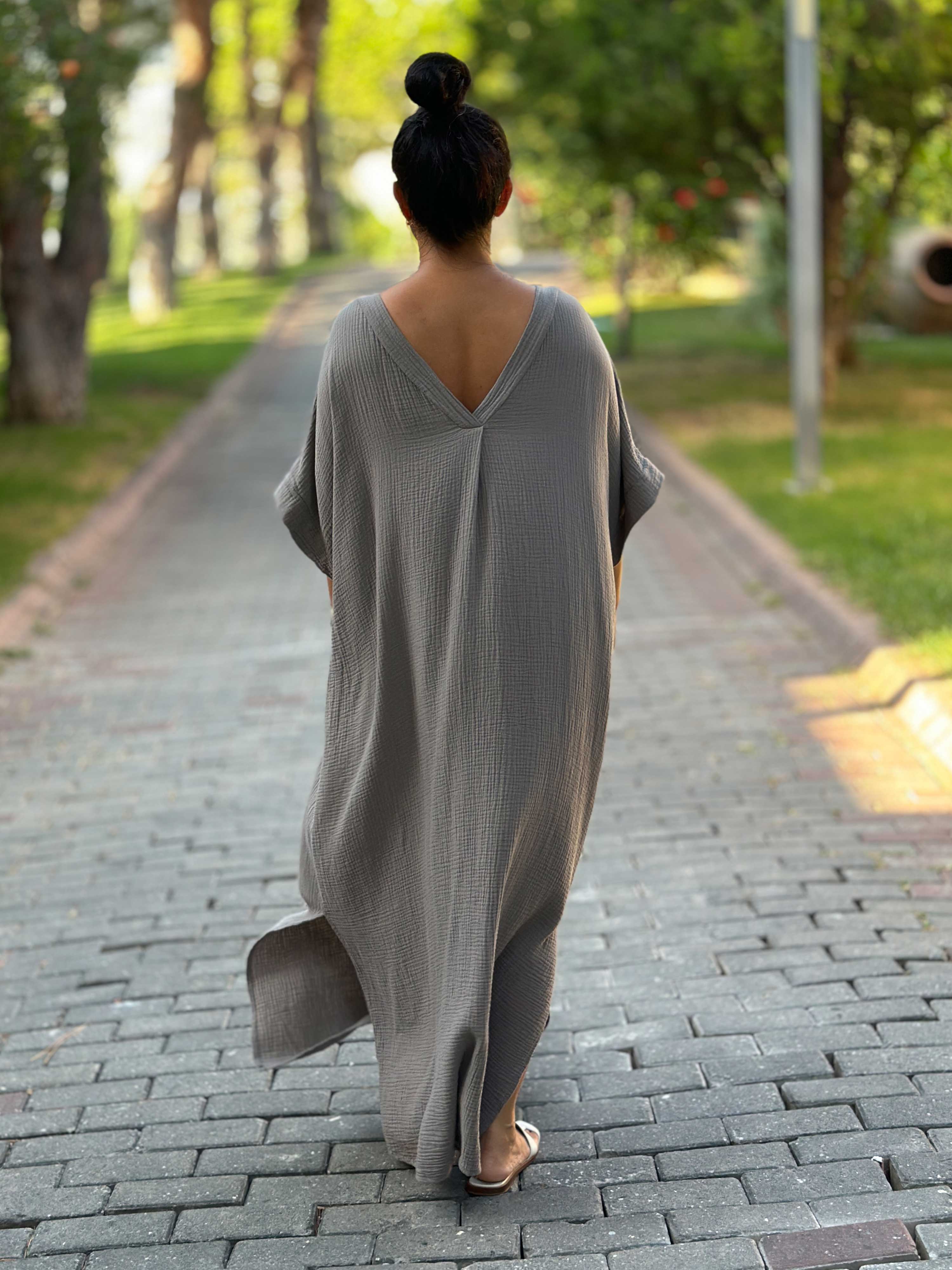 Musselin Kaftan DEIA - Taupe