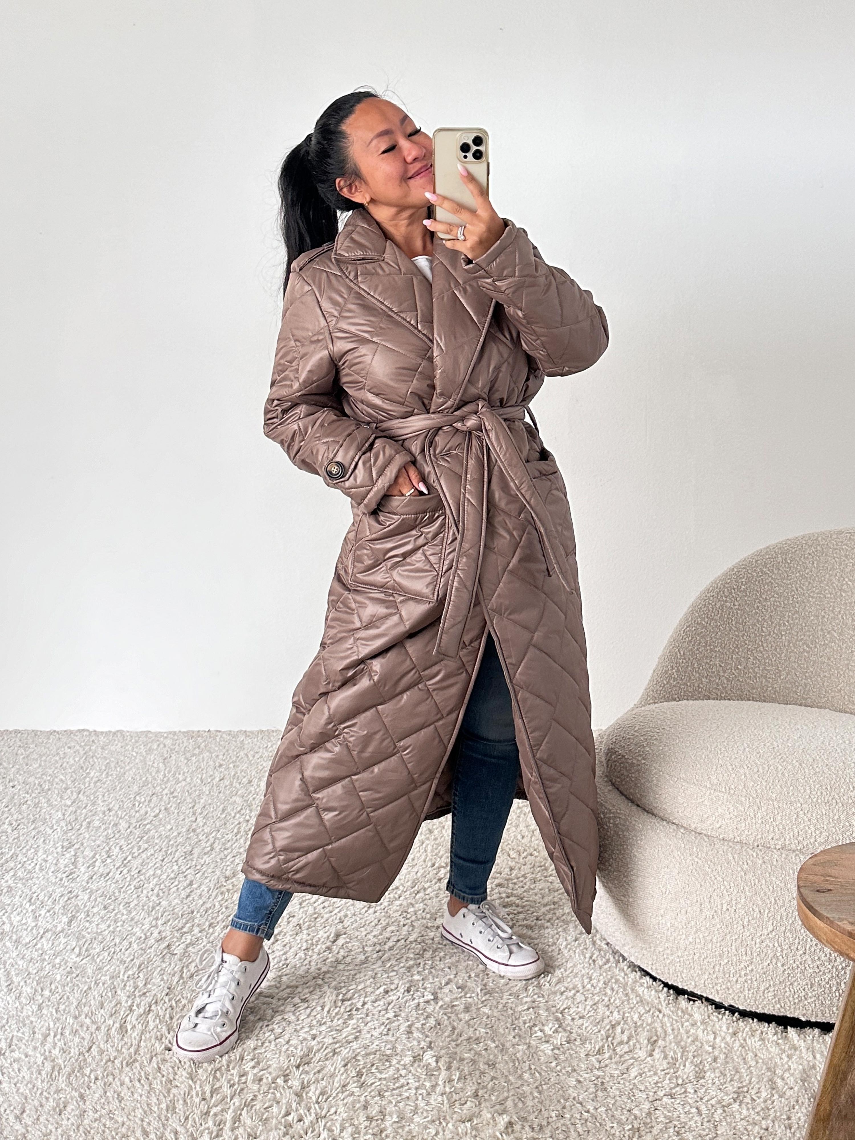 Leichter Trenchcoat - Taupe