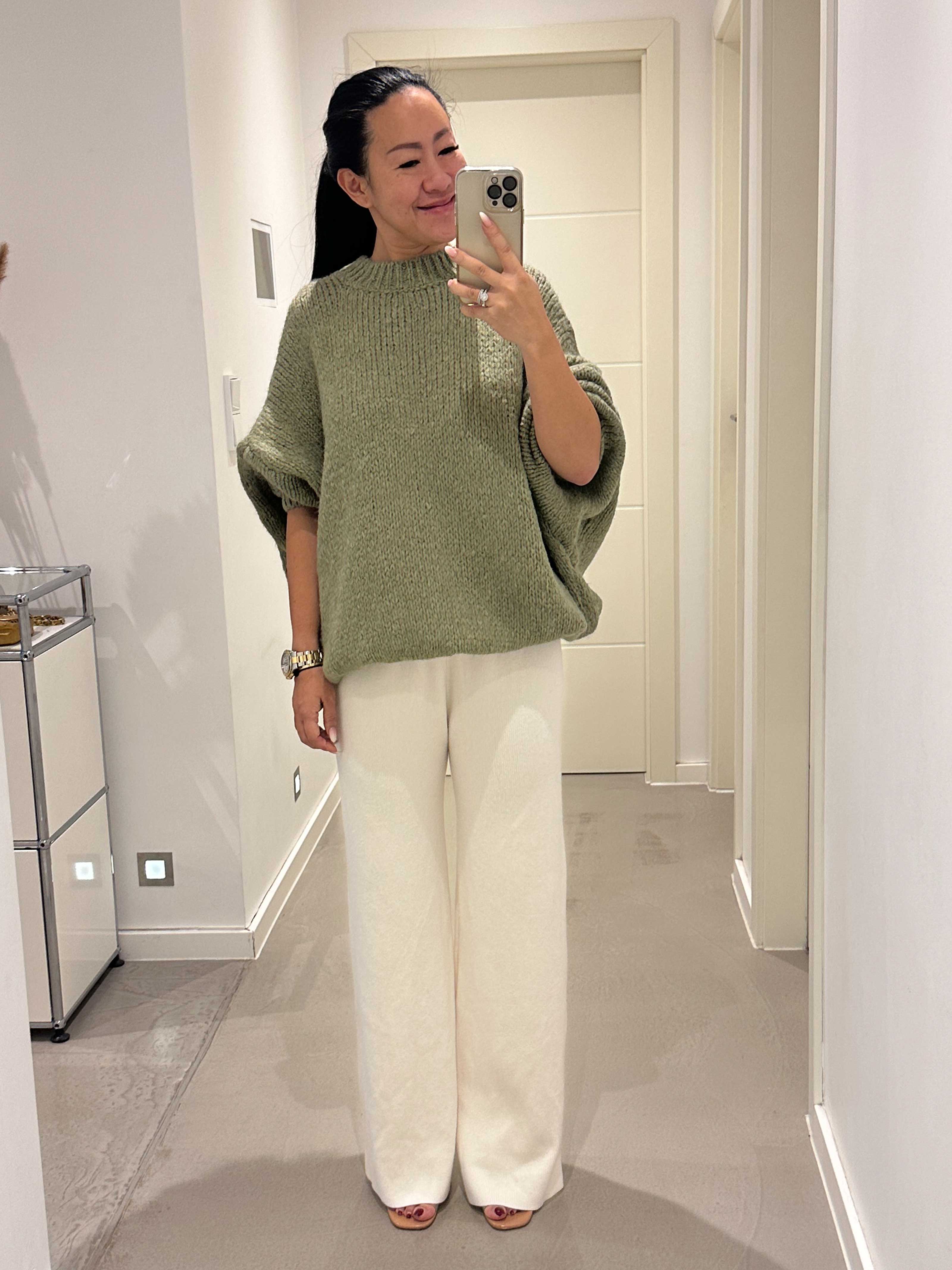 Oversize Strickpullover FLAUSCHI Midi - Matcha