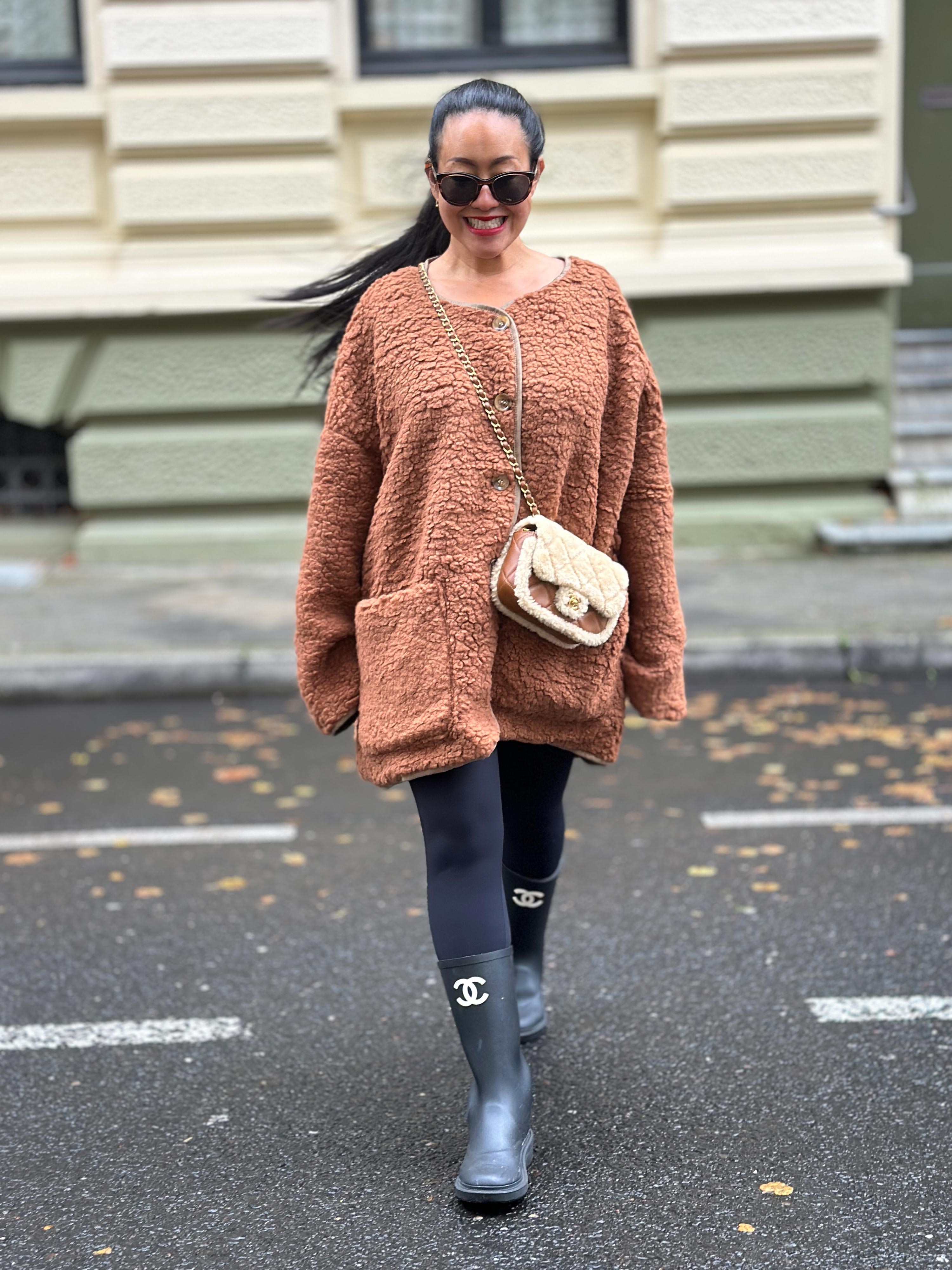 Teddylook Oversize Jacke - ICON - Cinnamon