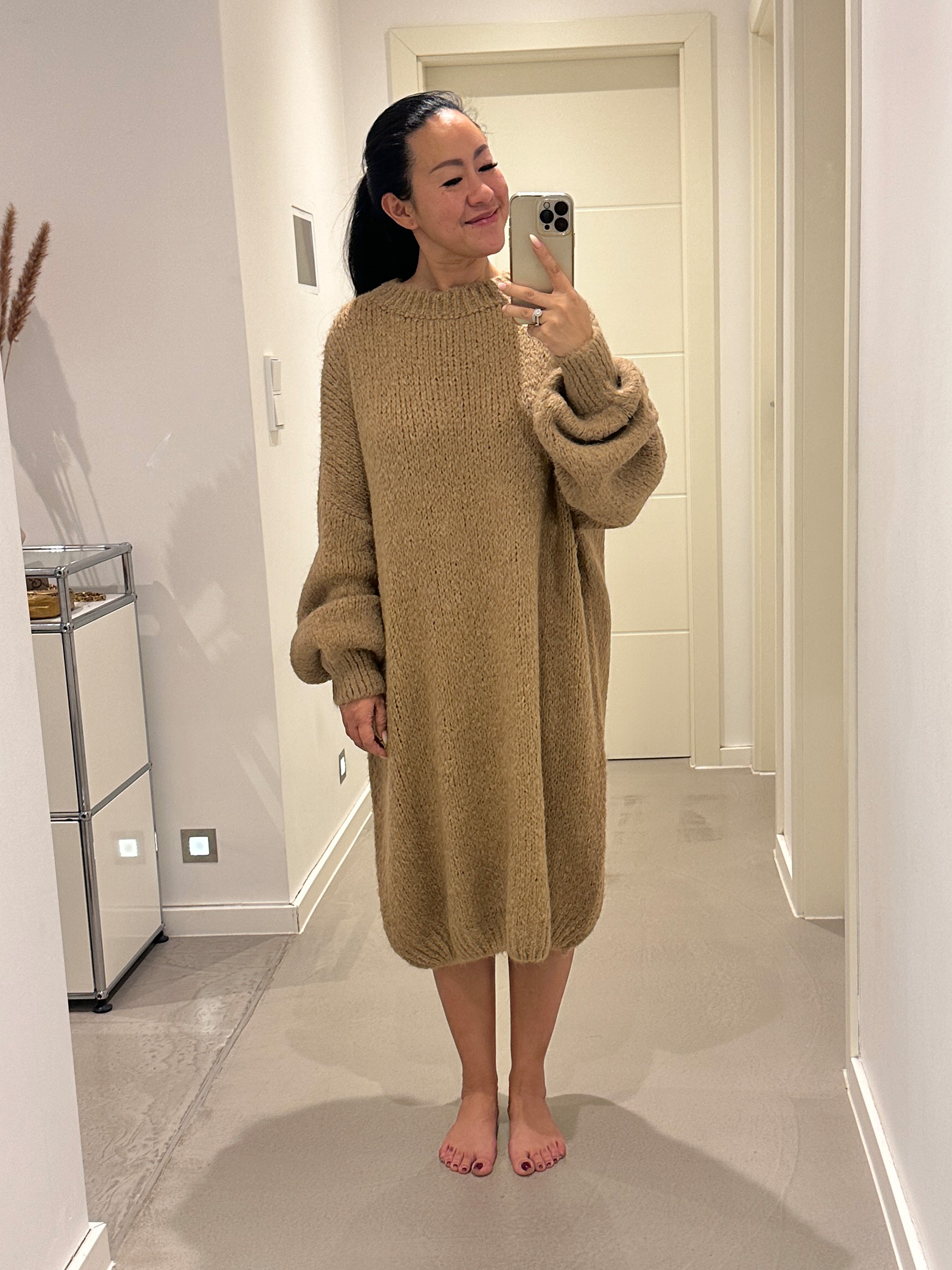 Oversize Strickpullover FLAUSCHI Long - TALL - Camel