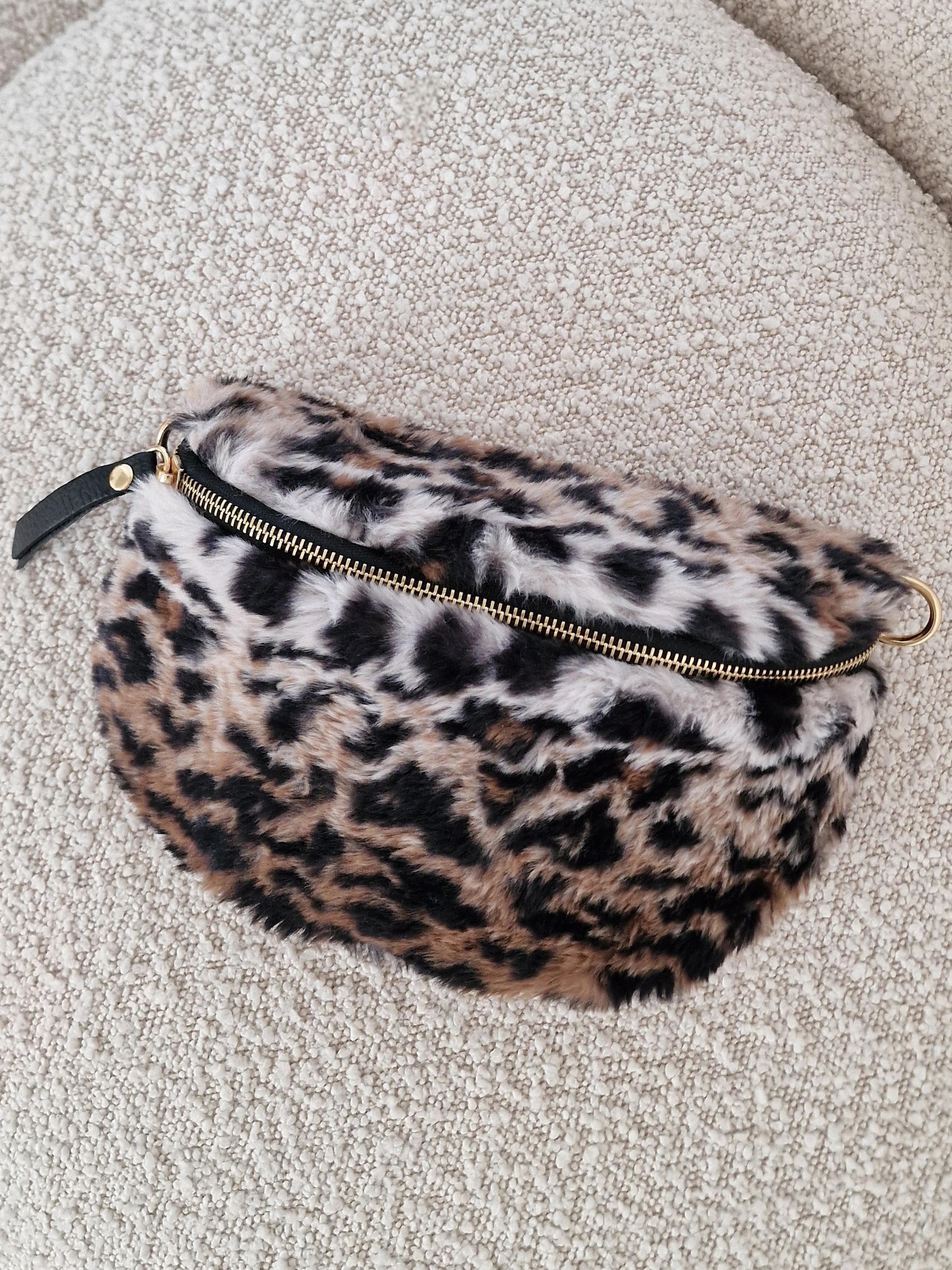 Kunstfell Bumbag - LEOPARD - Beige