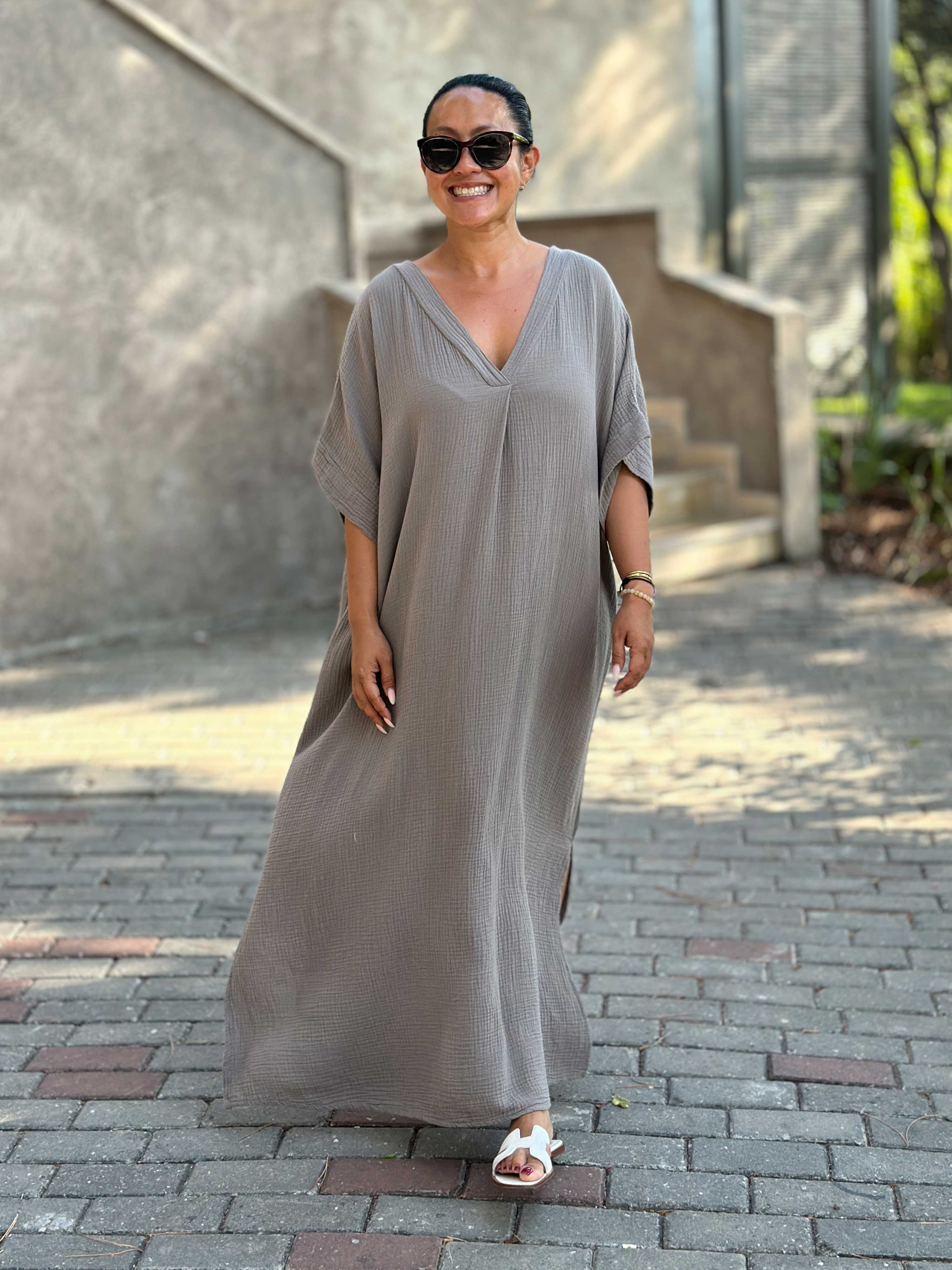 Musselin Kaftan DEIA - Taupe