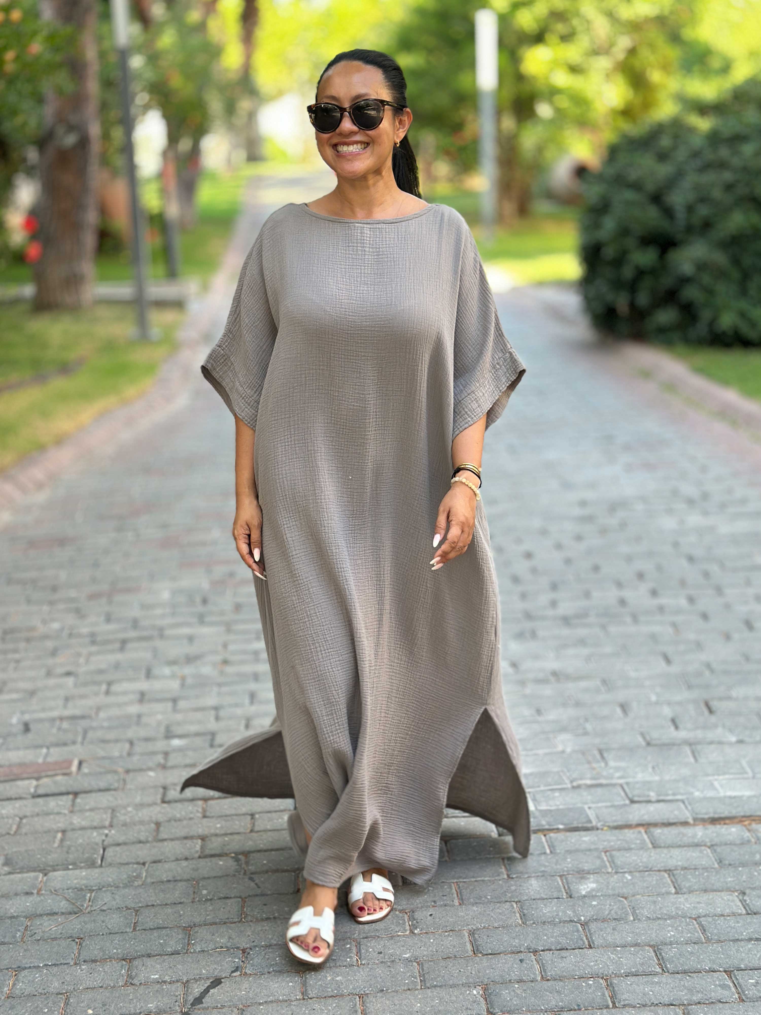 Musselin Kaftan DEIA - Taupe