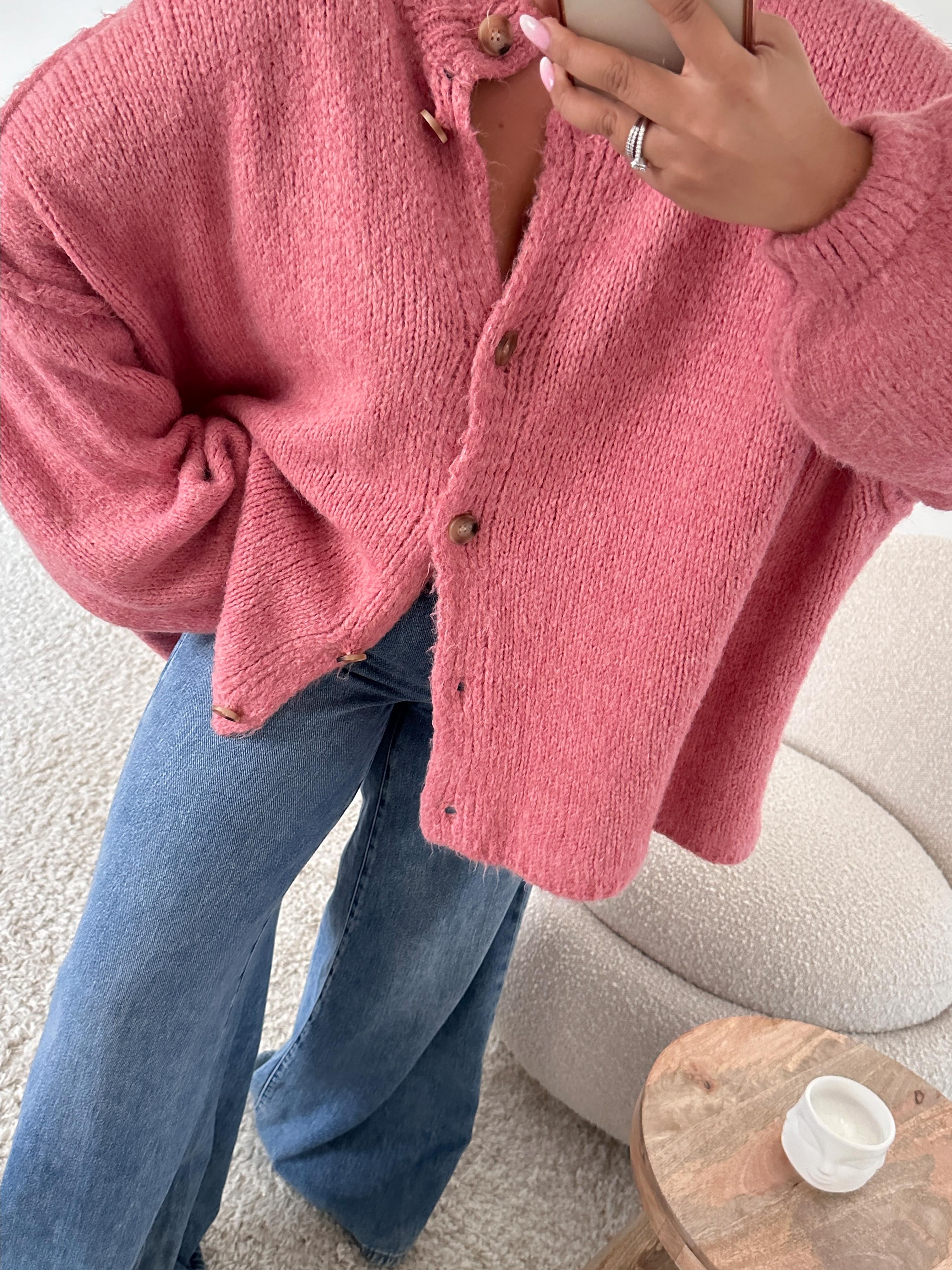 Oversize Cardigan - FLAUSCHI - Berry